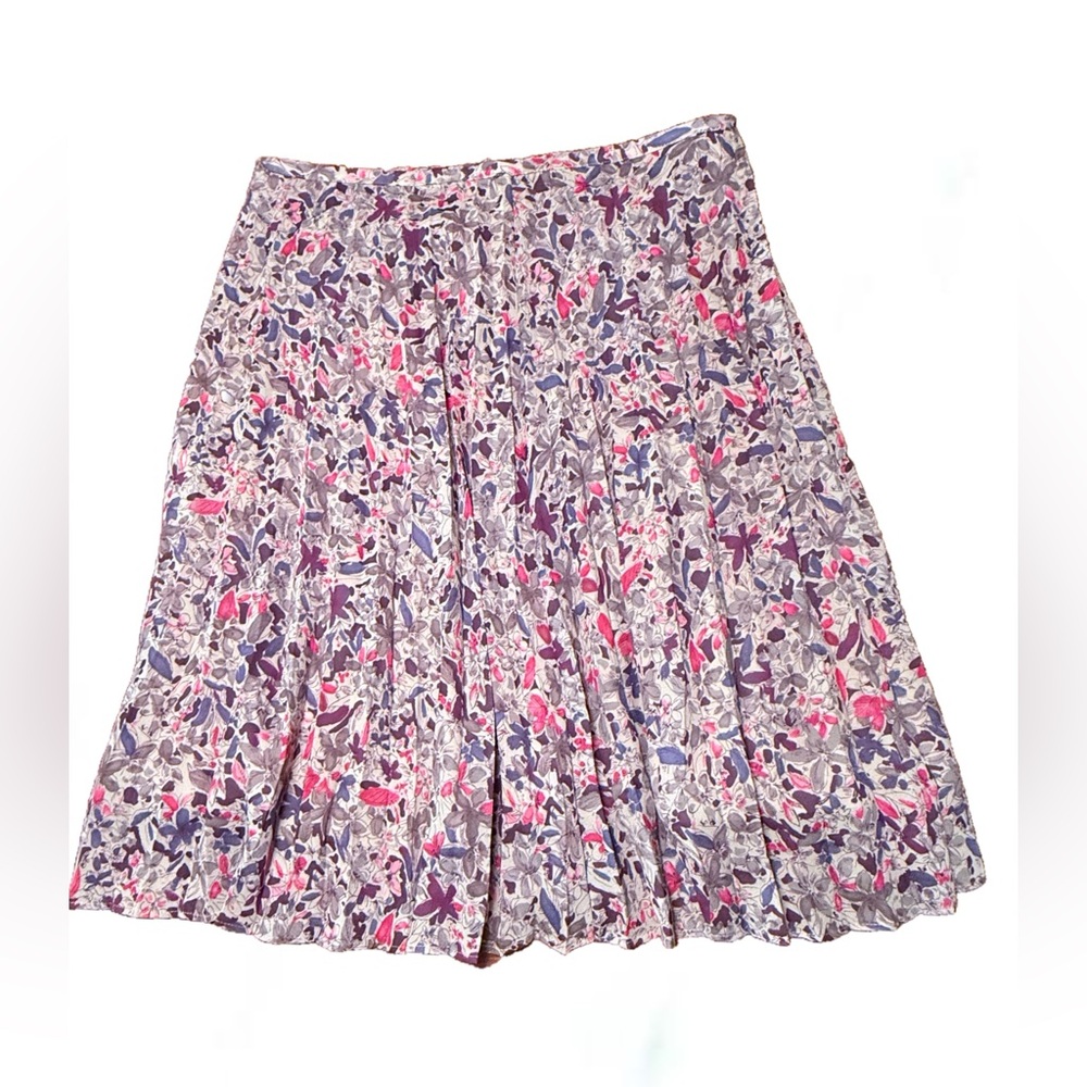 Geoffrey Beene Women's A-Line Floral Skirt - Pink and Blue Size 12